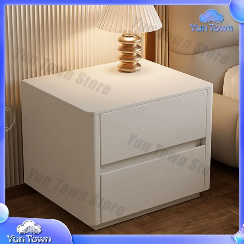 Wireless Charging Bedside Table for Smart Bedroom Modern Minimalist Solid Wood Nightstand for Home Luxury Multi Functional