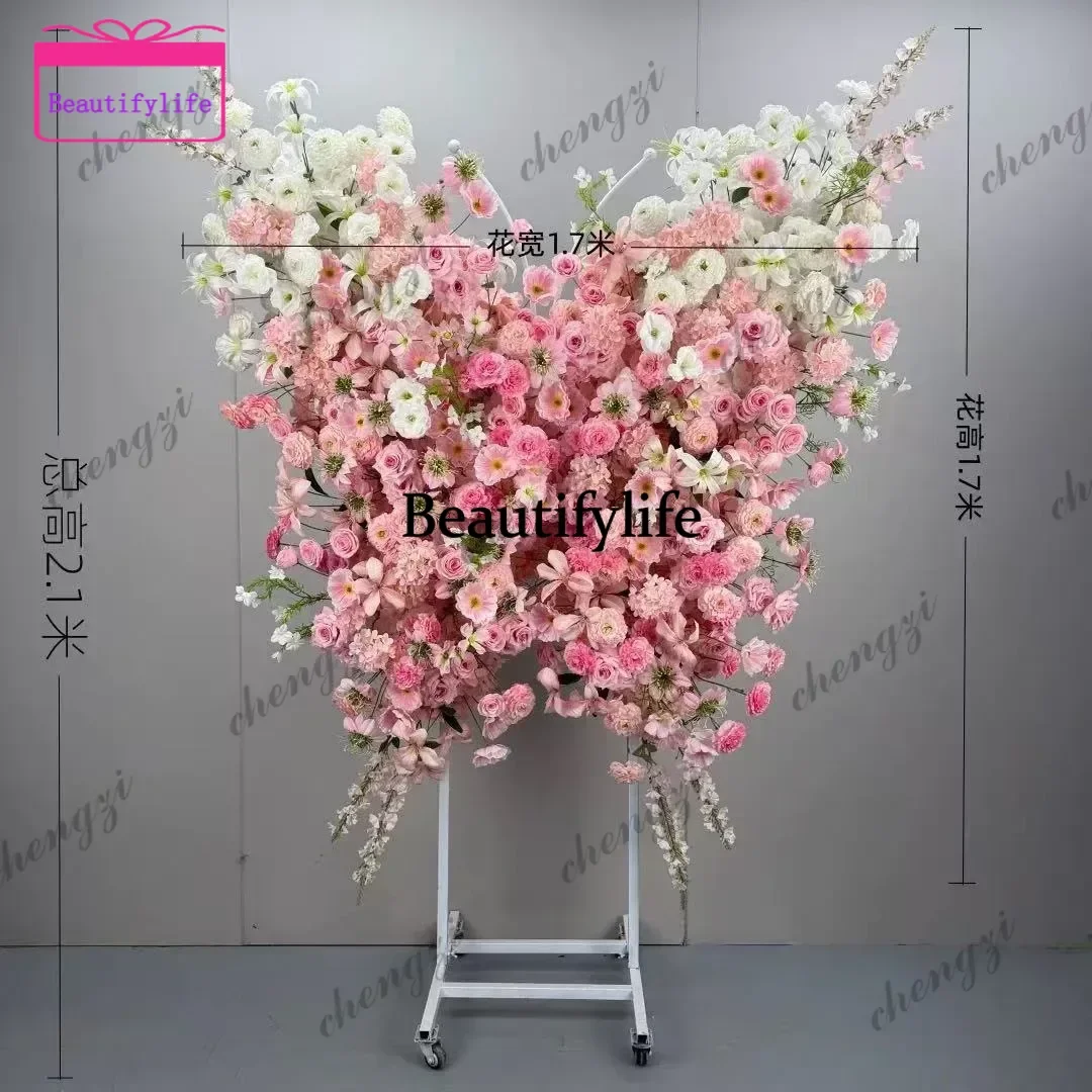 Moon Waterfall Simulation Flower Art Butterfly Set Lace Universal Wheel False Flower Wedding Birthday Party Hotel Private Room