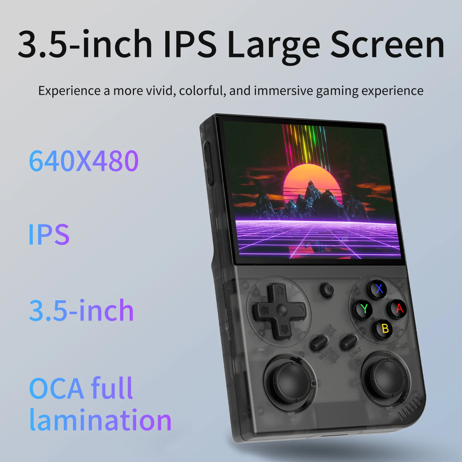 ATLEXP G350 consola de juegos portátil Retro Linux sistema de 64 bits pantalla IPS de 3,5 "RK3326 reproductor de vídeo portátil de bolsillo 64GB 4000 juegos
