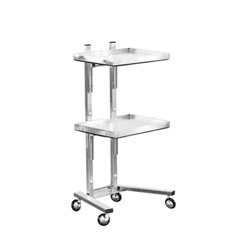 

Superior Hairdressing Stainless Steel Cart Japanese Two-layer Folding Beauty Hair Salon Tool Cart Beauty