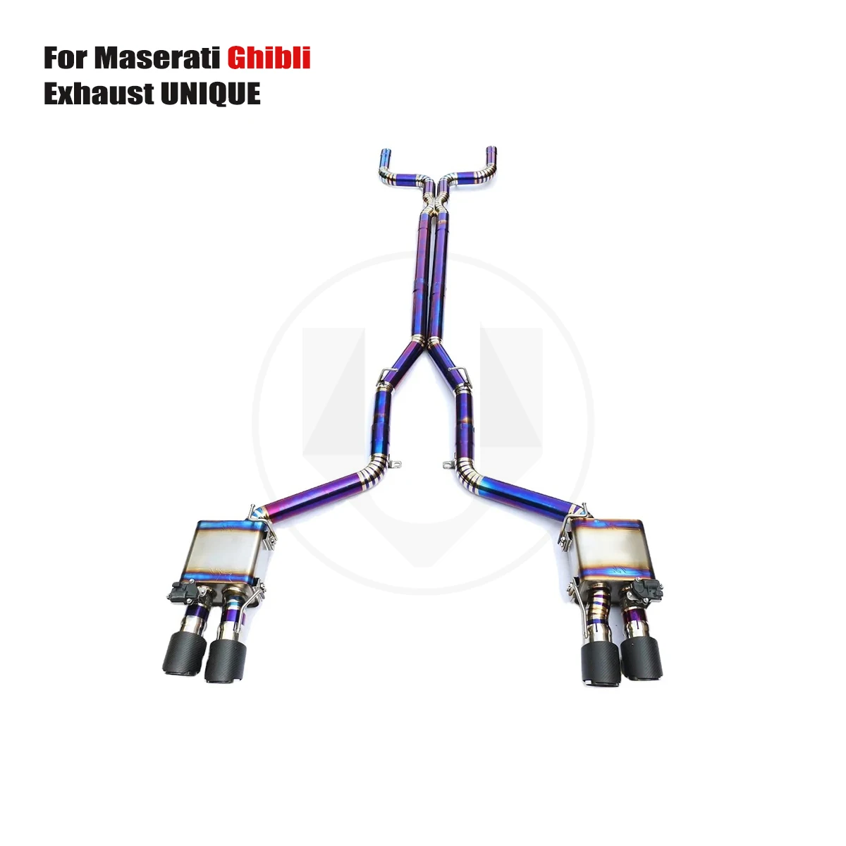 UNIQUE For 2014+ Maserati Ghibli 3.0T SQ4 performance valve titanium exhaust system  TC4 titanium alloy exhaust muffler