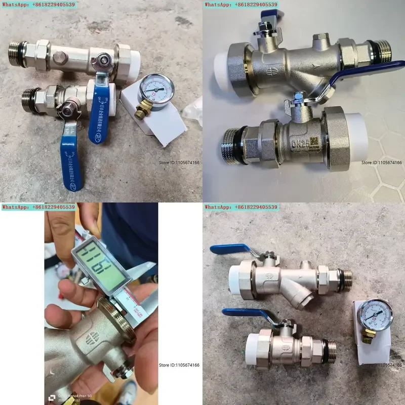 Floor heating filter sleeve valve pure copper inlet filter return valve separator accessories