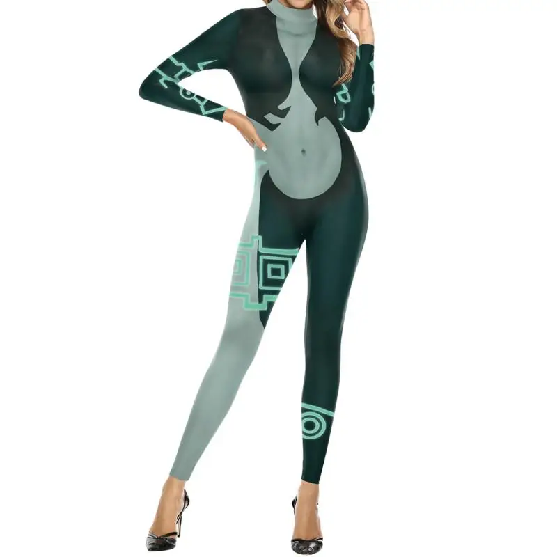 Women Movie Cosplay Costume Sexy Zentai Suit Long Sleeve Spandex Catsuit Holiday Carnival Halloween Jumpsuit Fashion  Bodysuits