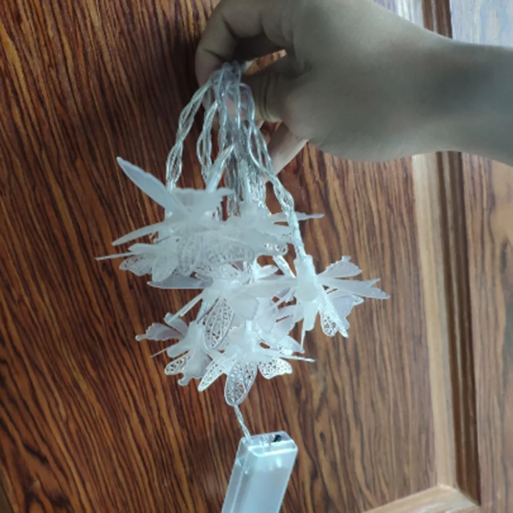 فراشة سلسلة الدافئة الأبيض Led الجنية أضواء للمنزل حديقة حفل زفاف الديكور الشريحة تعمل أضواء الحفلات #1