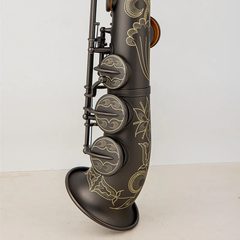 Made in Japan tobacco pipe Soprano Saxophone SAX Bb Brass Lacquered  Body and Keys Mouthpiece Reeds Neck With Case