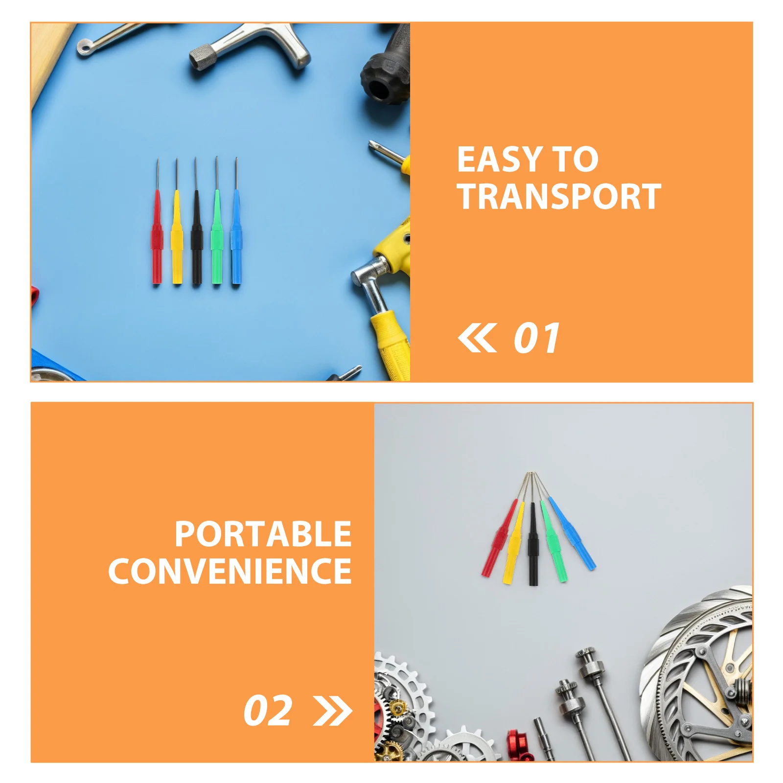 25 قطعة سلك متعدد ثقب التحقيق المهنية 0.7 مللي متر اختبار اختراق العزل مجسات لتشخيص دائرة السيارات #5