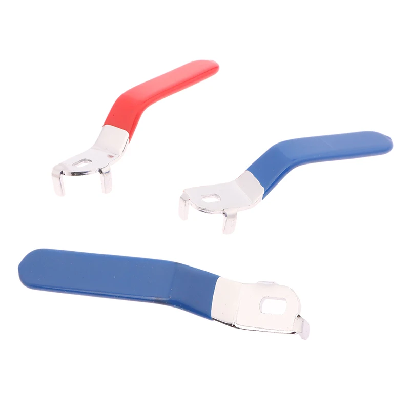 1pcs Valve Handle Lever Handle Iron Chrome Plated Replacement Quarter Turn With Plastic Grip Blue For DN20 Ball Valve