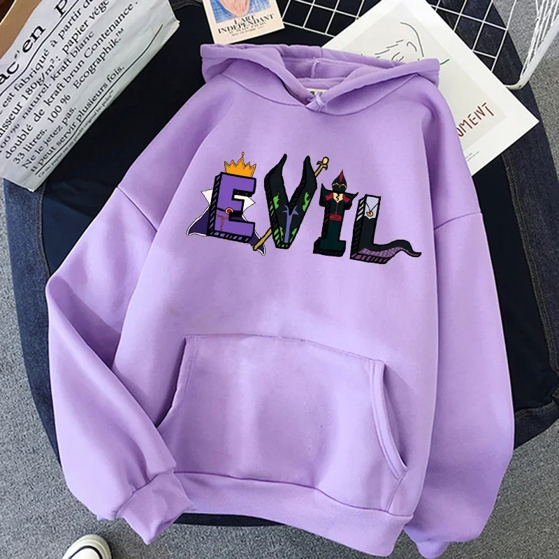 

Villain Women's Fashion Harajuku Hoodie Cartoon Evil Print Long Sleeve Hoodie Casual Girl Streetwear Sweatshirt Tops Clothing