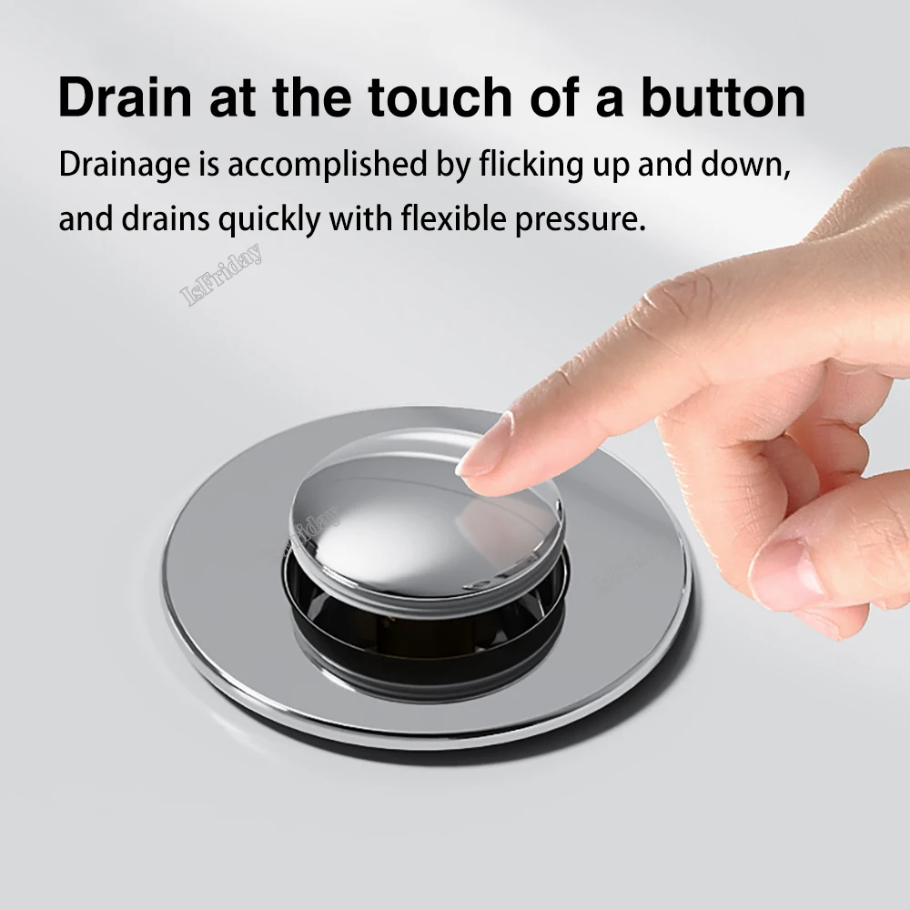 Sink Drains Filter Bathroom Pop-Up Sink Filter Plug Stopper Wash Basin Hair Catcher Sink Strainer Stopper Kitchen Accessories