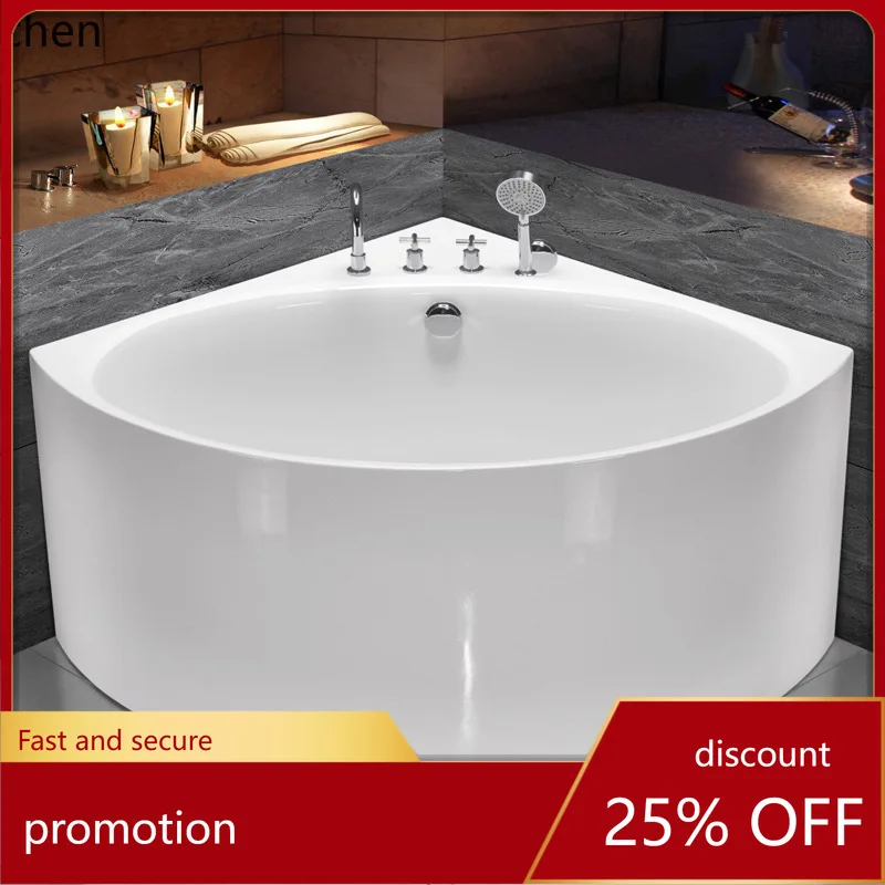

HXL Acrylic Bathtub Single Person Triangle Bathtub with Shower