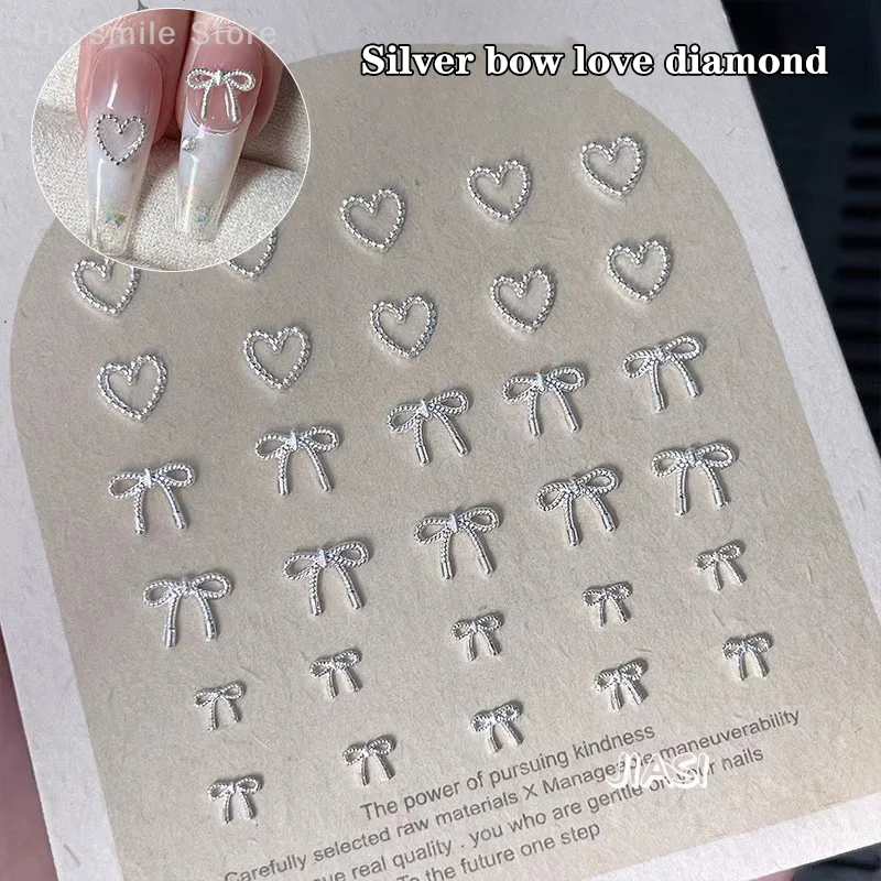 10 pezzi di ciondoli artistici di lusso con fiocco Kawaii gioielli per unghie decorazione con strass accessori fai da te chiodo in lega squisita 3D