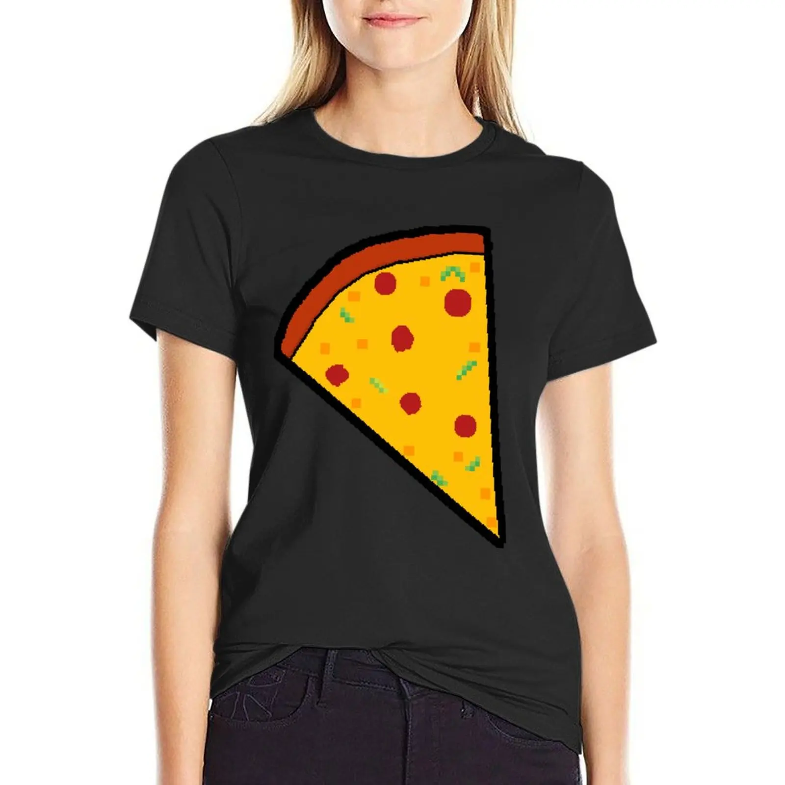 

Pixel Pizza T-Shirt blanks anime clothes quick drying heavyweights Woman fashion