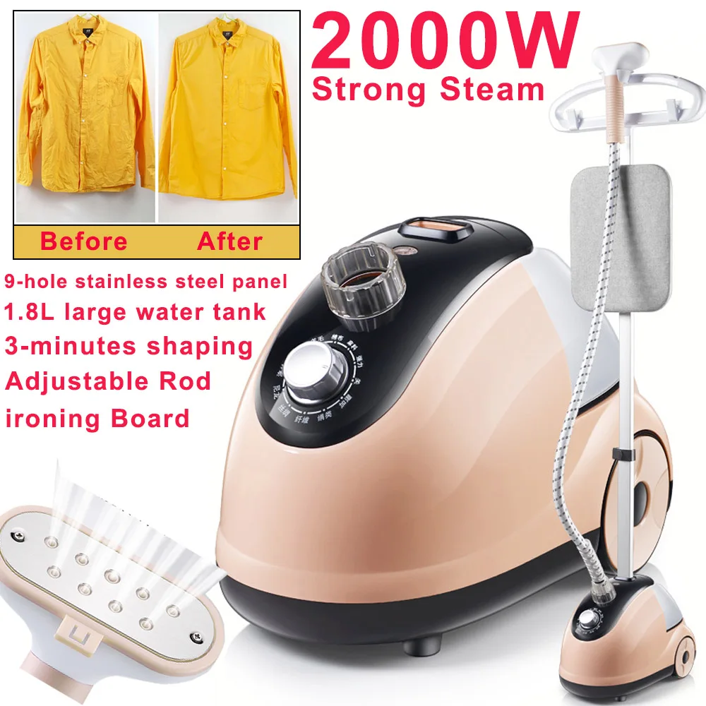 2000W Garment Steamer Ironing Machine Clothing Store Steamer Iron Flat Steam hang Steam Iron Clothes Steamer with ironing board