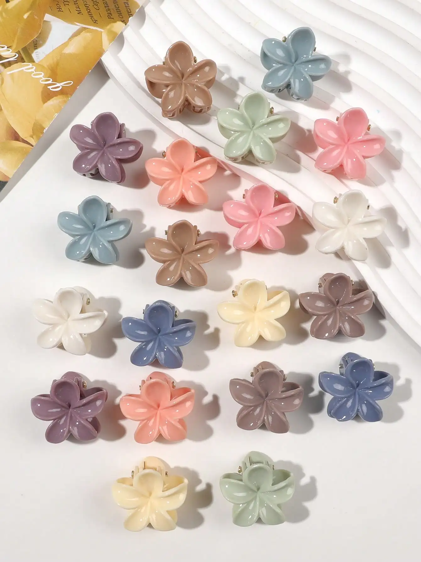 20 Stück Sommer-Haarspangen in verschiedenen Farben, kleine, niedliche Haarklammern, Haarnadeln, Haarspangen, Haaraccessoires für Damen und Mädchen. – Detail 17