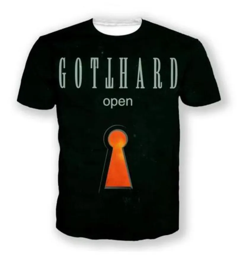 New Fashion Men/Women Gotthard Band 3D Print Short Sleeve T-Shirt Casual Hip Hop Summer T Shirt Tops