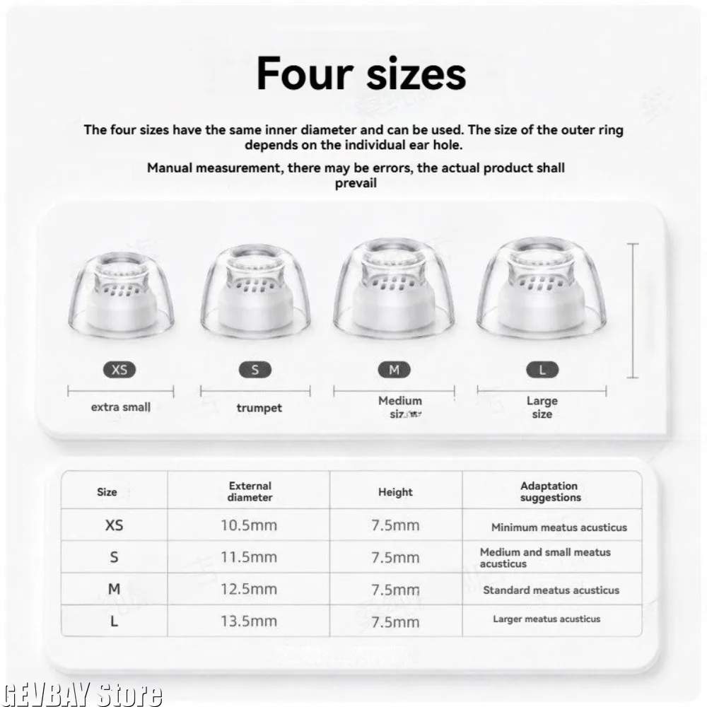 Liquid Silicone Ear Tips for Huawei Freebuds Pro 5/Pro 4/Pro 3/Pro 2 in Ear Anti Slip Silicone Filter Earbuds Ear Caps EarPlugs image 6