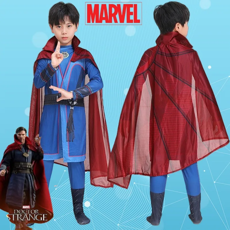

Marvel series Doctor strange boys new creative cartoon anime peripherals children's Halloween cosplay jumpsuit set holiday gifts