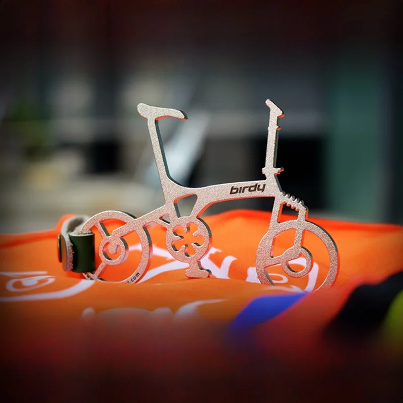 

Bicycle BIRDY Keychain Bottle Opener 304 Stainl Steel Model Bike Riding Equipment Accories Reflective Stiers