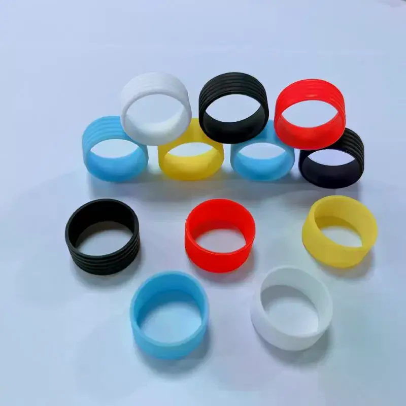 4 قطعة/الوحدة سيليكون مضرب تنس قبضة حلقة مقبض إغلاق المطاط امتصاص العرق الفرقة ثابت لمط مقبض التنس الملحقات