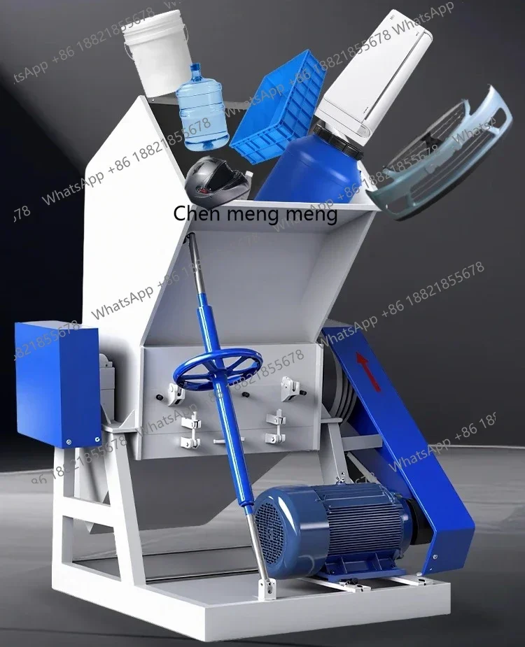 

New arrive Plastic crusher Strong large industrial crusher Blue barrel Fruit basket Shredder Bumper recycling crusher