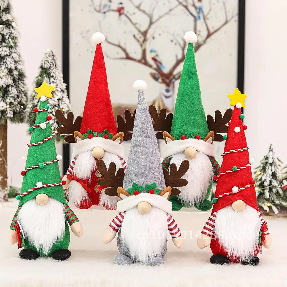 

Christmas Day Decoration Faceless Doll Doll Nordic Forester Window Decoration Props
