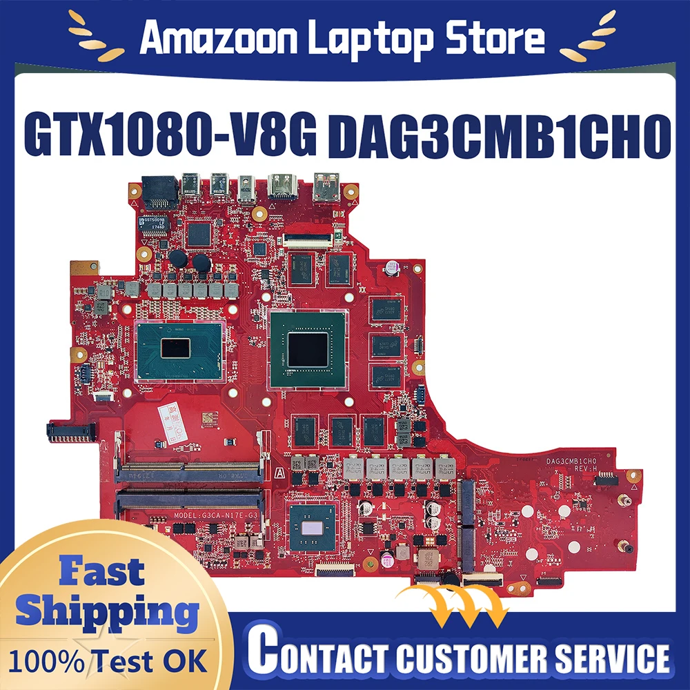 

For HP OMEN 17-AP Laptop Motherboard DAG3CMB1CH0 REV: H W/ i7-7820HK Working And Fully 100% Tested Omen Mainboard 100% Tested