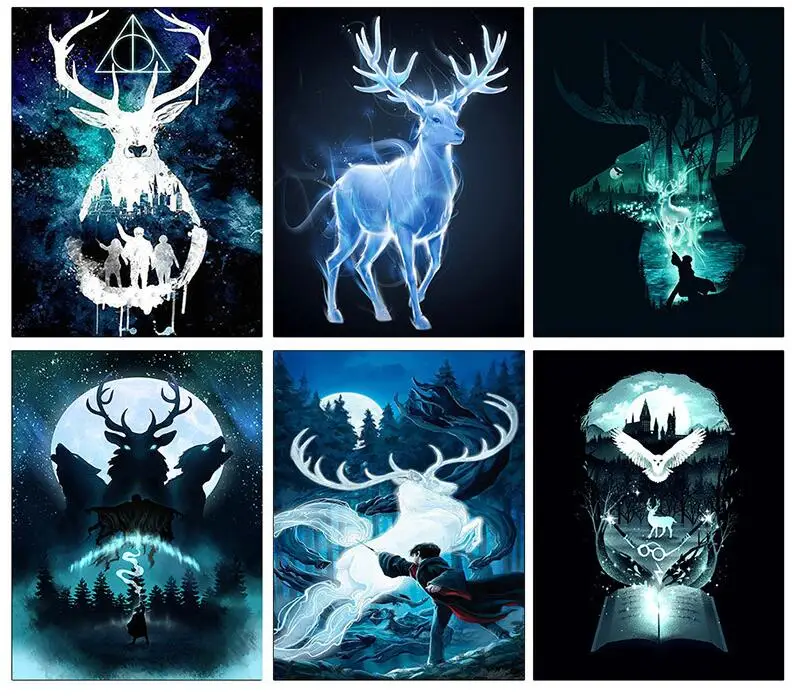 

6style Choose Deer Animal Print Art Canvas Poster For Living Room Decoration Home Wall Decor Picture