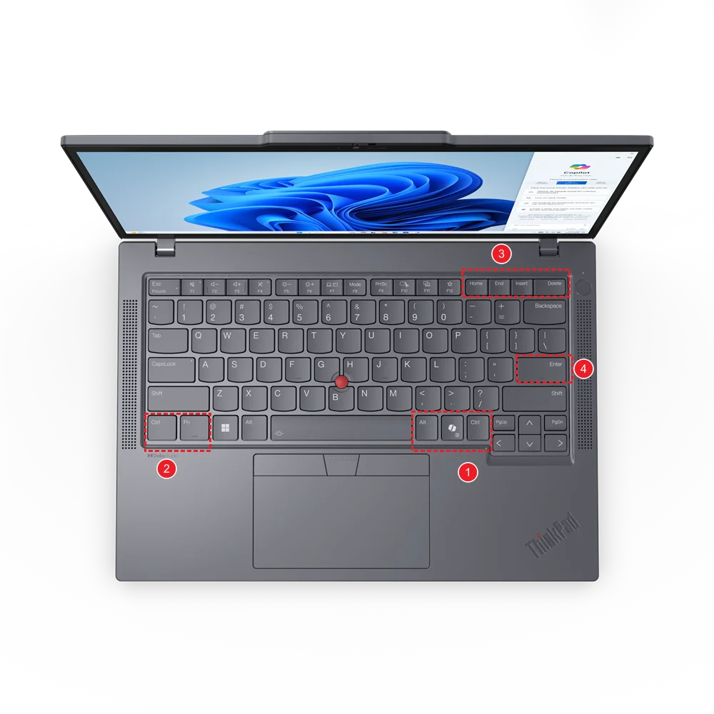 غطاء حماية للوحة مفاتيح الكمبيوتر المحمول من السيليكون لـ 2025 2024 Lenovo ThinkPad X1 2-in-1 Gen 10 Aura Edition / ThinkPad X1 2-in-1 Gen 9 #6