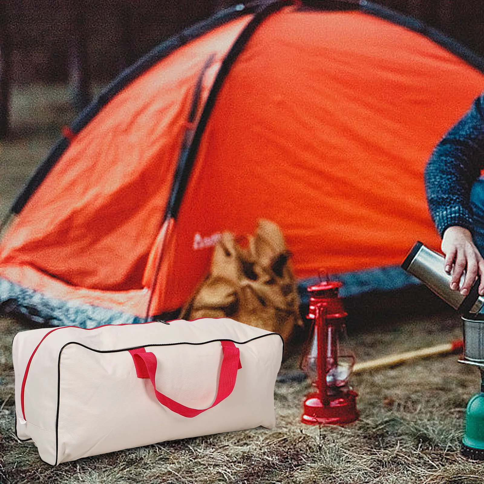 

Folding Storage Bag Camping Hiking Large Capacity Lightweight Organizer Double Handles Tote Carry Bag For Folding