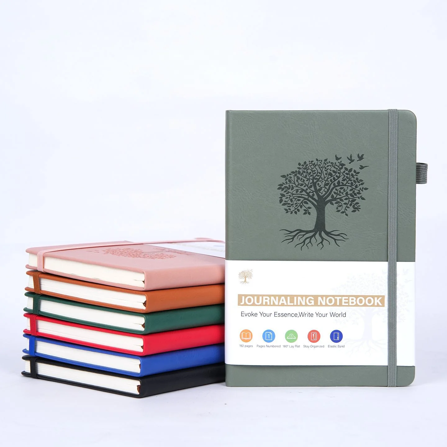 Cuaderno con forro, diario de tapa dura de cuero, cuaderno A5 adecuado para el trabajo, la toma de notas, negocios, viajes y el registro diario.