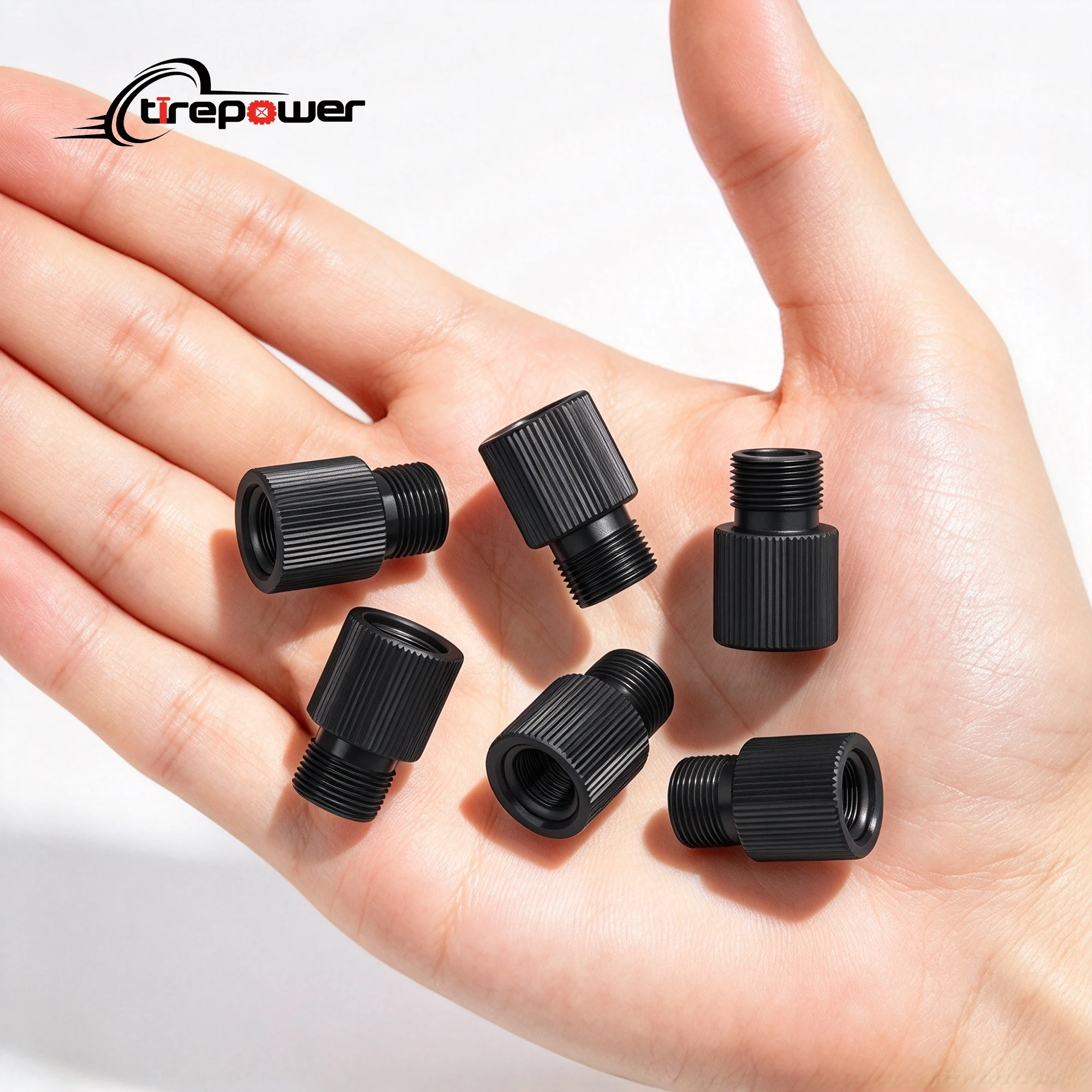 Ctrepower 5pcs Presta Valve Adapter Convert Presta to Schrader Inflate Tire Using Standard Pump or Air Compressor