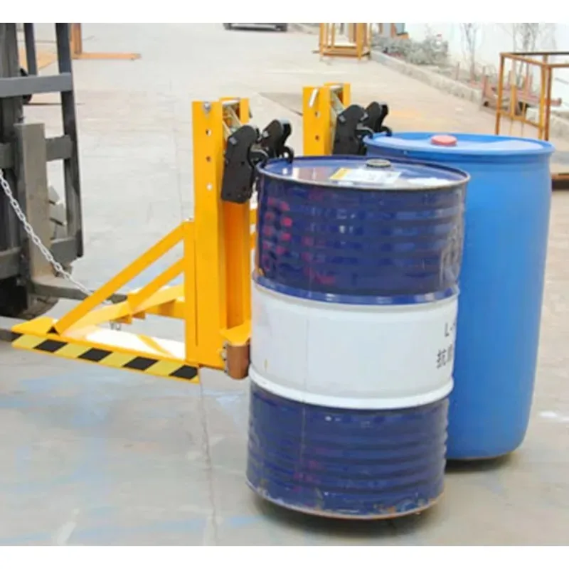 DG1000 Forklift Drum Clamp Fork Mounted Oil Barrel Grabber Drum Grabber for Material Handling Equipment