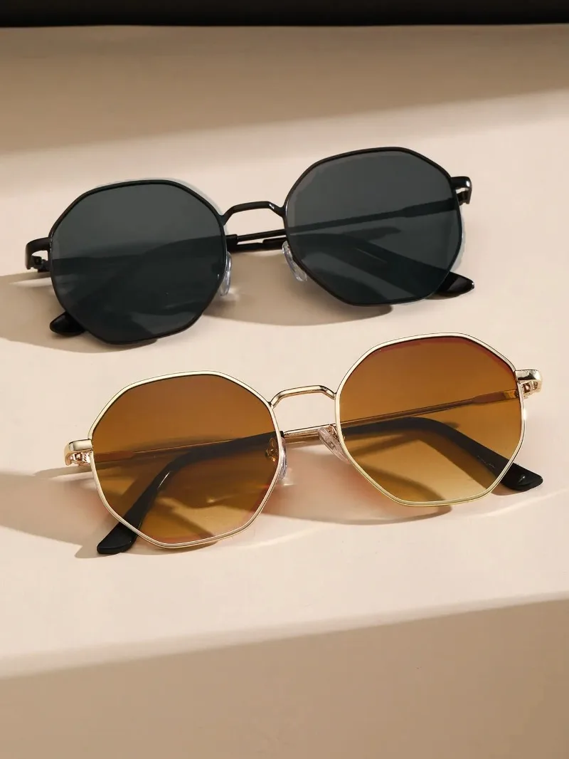 1/3 Pcs Metal Geometric-Round Frame Sunglasses Fashion Classic For Vacation Decors Sun Glasses Outdoor Shades Goggles Men/Women view 4