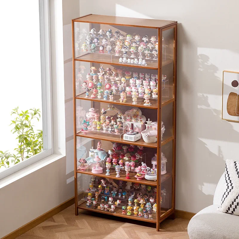 Figure cabinet Glass display cabinet Steel dustproof transparent model Storage cabinet Pain cabinet Toy locker Display bookcase