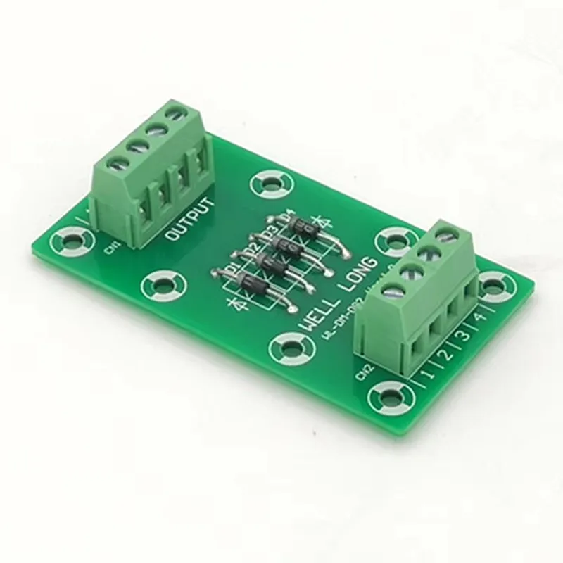 2pcs/lot 4 Channel Diode Protection Terminal Block IN4007 1A/1200V Diode Terminal module