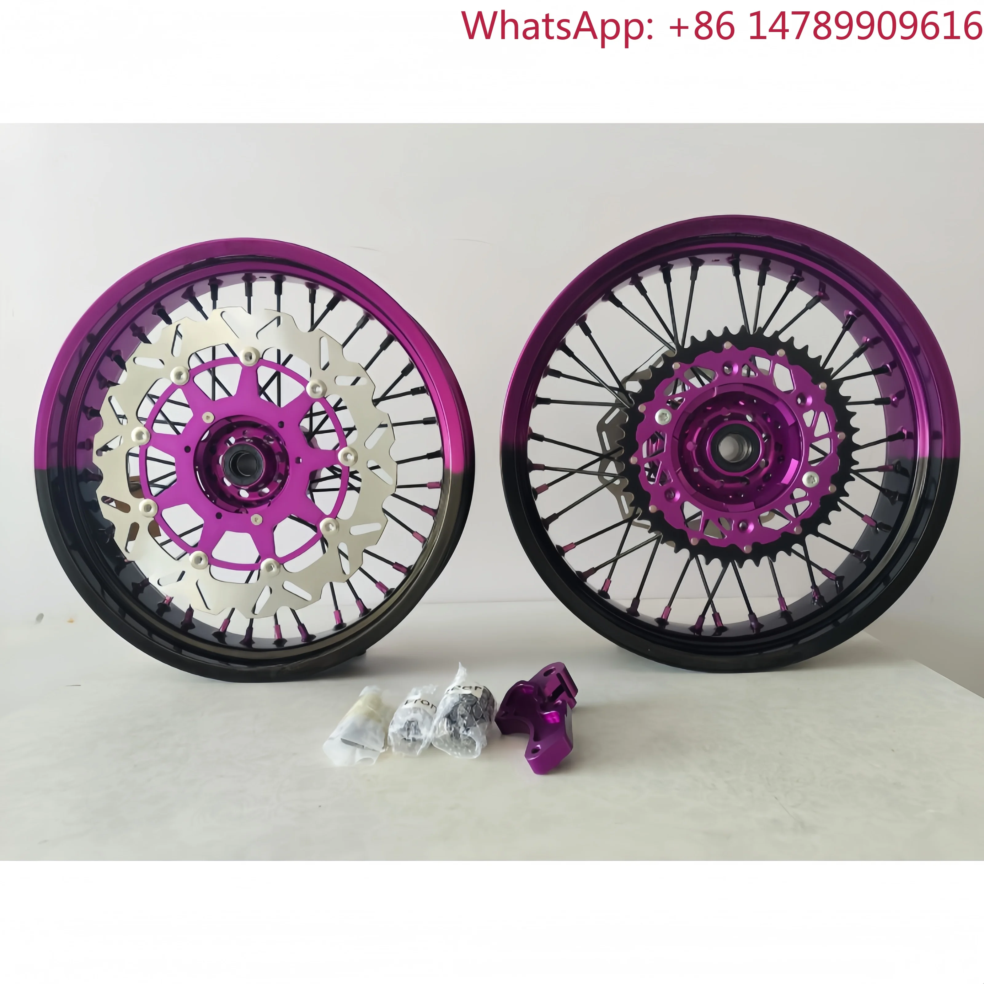 17 Inch Wheel Set Hub Dirtbike Aluminum Alloy Wheels Rims Supermoto For [Model] Motorcycle Spare PartsCustom Size Available