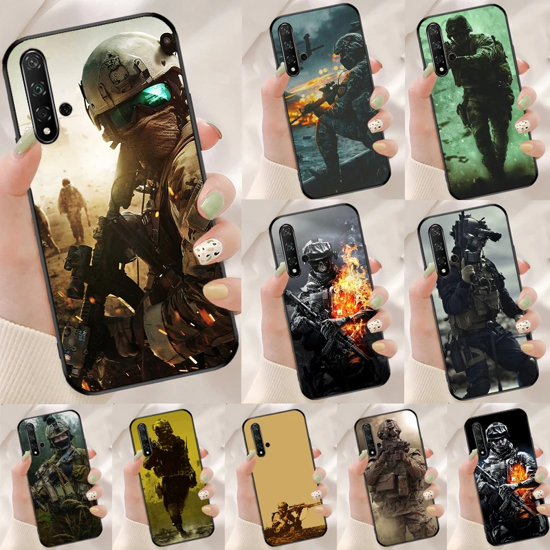 Hot Army soldier Case For Huawei Honor 70 50 X8 X9a Magic5 90 Lite P20 P30 P40 P60 Pro P Smart Nova 5T Cover