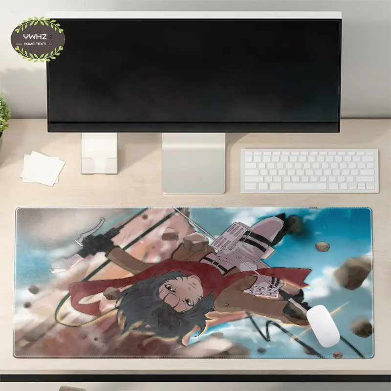 Attack on Titan Mouse Pad Gamer Desk Carpet Office Mouse Mat Anime Big Rubber Rug for Computer Table Laptop Pad Home Decoration