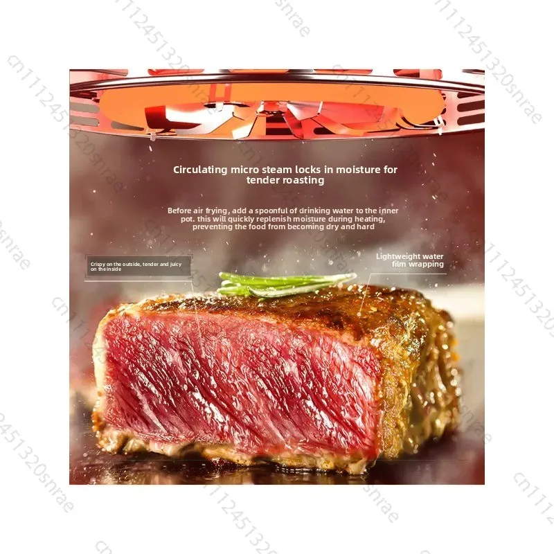 Glass Air Fryer, Household Smoke-free Electric Fryer, Multifunctional Light Wave Stove, Visual French Fries Machine view 3