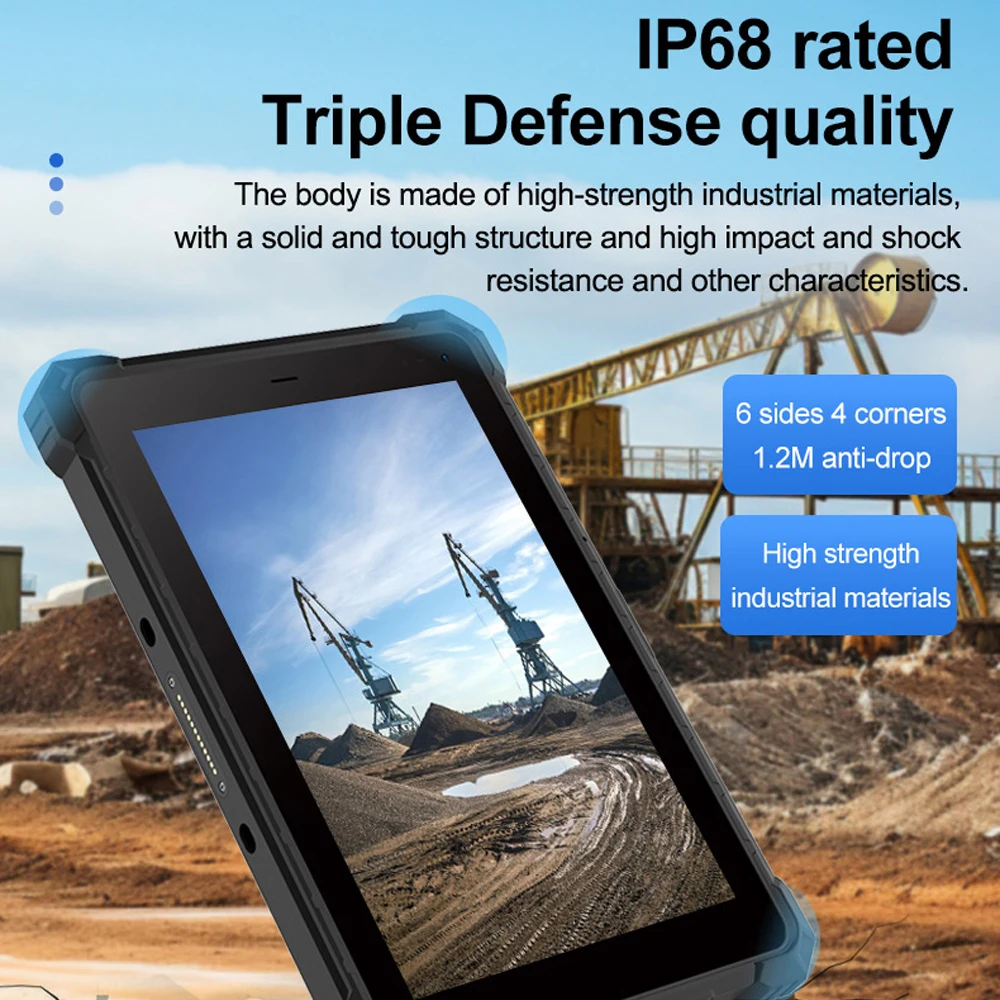 تابلت متين مقاوم للانفجار 1/21 بنظام التشغيل Windows 11 8GB 128GB 10.1 بوصة عرض 4G IP68 مع ماسح ضوئي ثنائي الأبعاد لمنصة حفر الزيت