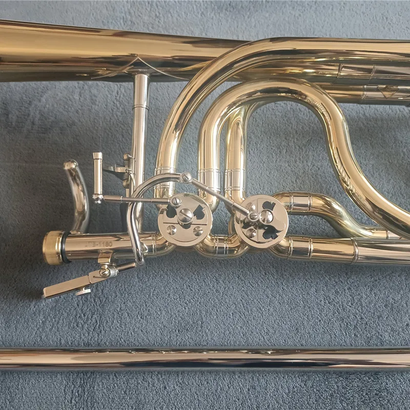 High Jupiter JTB1180 Grade Gold lacquer brass body Bass Bb/F/Gb/D Trombone