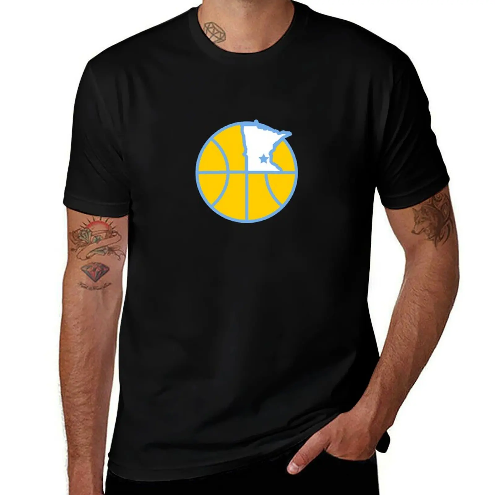 

MPLS Lakers Basketball T-Shirt t shirts for man pack cotton t shirts designer