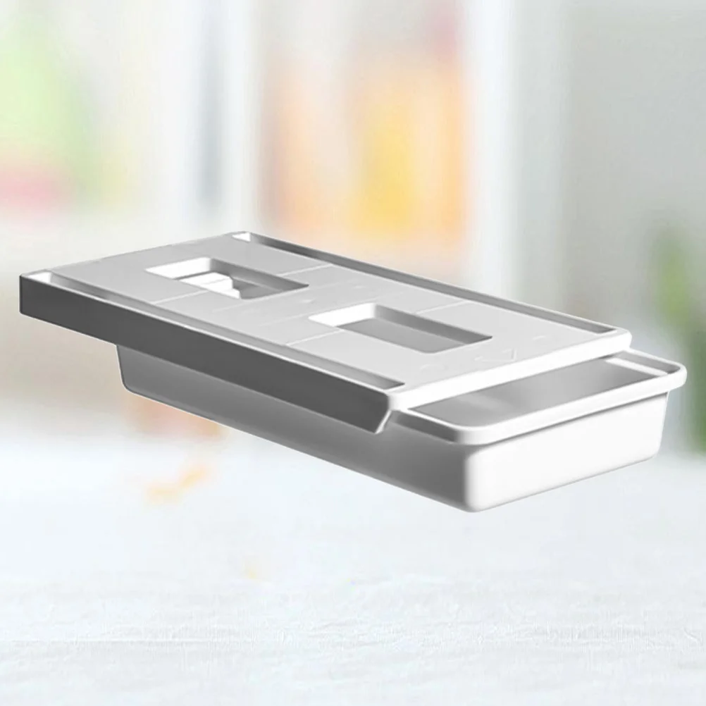 

1Pcs White Desk Bottom Storage Box Size S Hidden Drawer ABS PP Office Table Organizer Cover Storage for Pens Jewelry Files