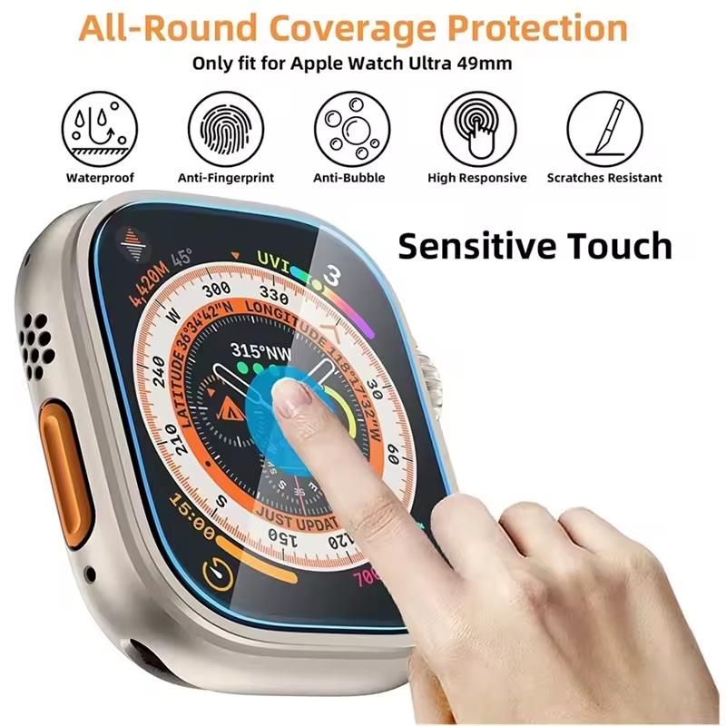 Tempered Glass for Apple Watch Ultra 1 2 3 49mm Anti-Scratch Screen Protector IWatch Ultra Seconds Installation Protective Film - Image 3