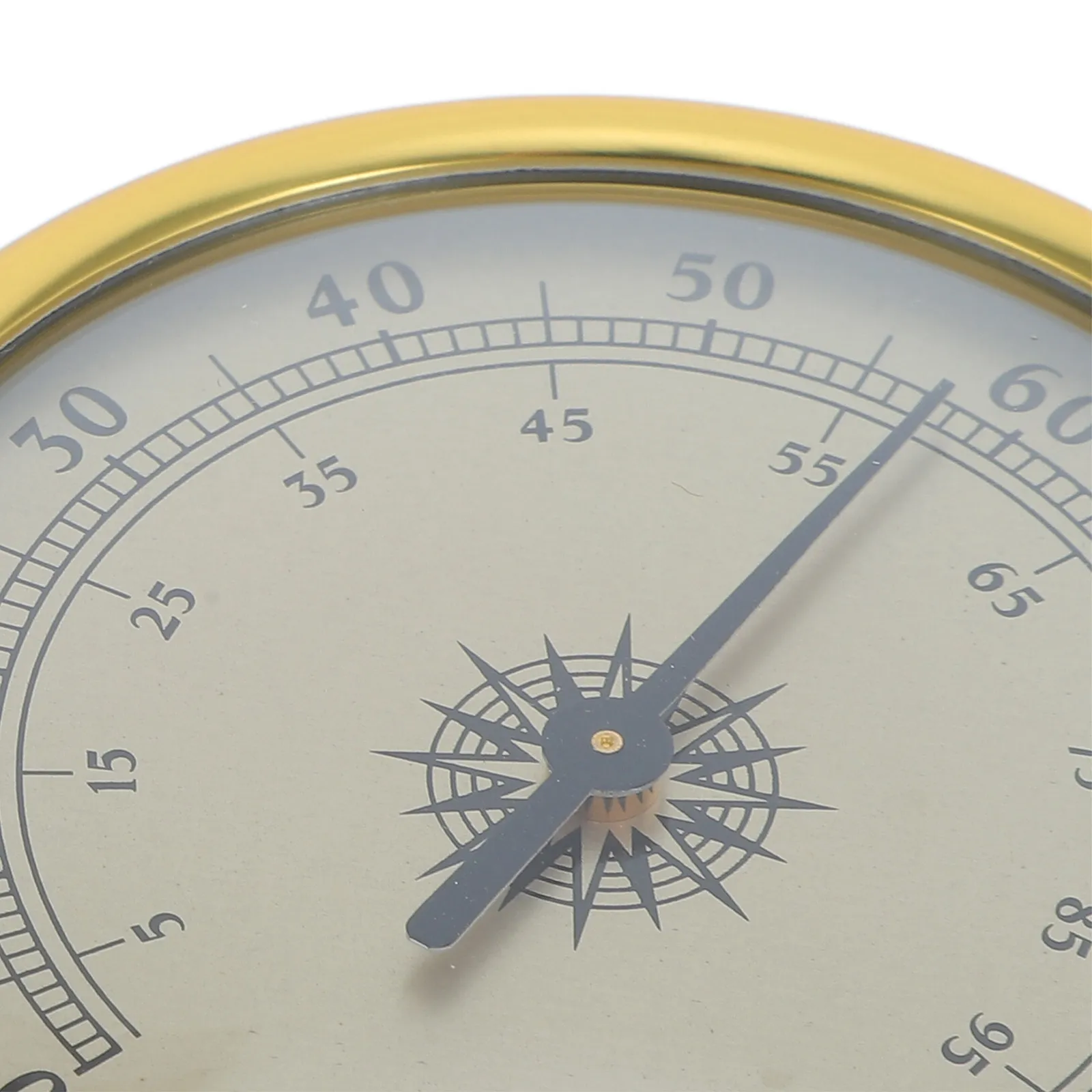 72Mm Round Analog Hygrometer Gold Mechanical Indoor Humidity Gauge No Battery Needed for Guitar Case Terrarium Wine Cellar