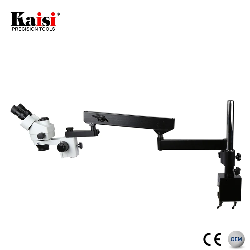 Kaisi 7X-45X Digital Zoom Electronic Repair Stereo Trinocular Microscope for Mobile Phone PCB Inspection