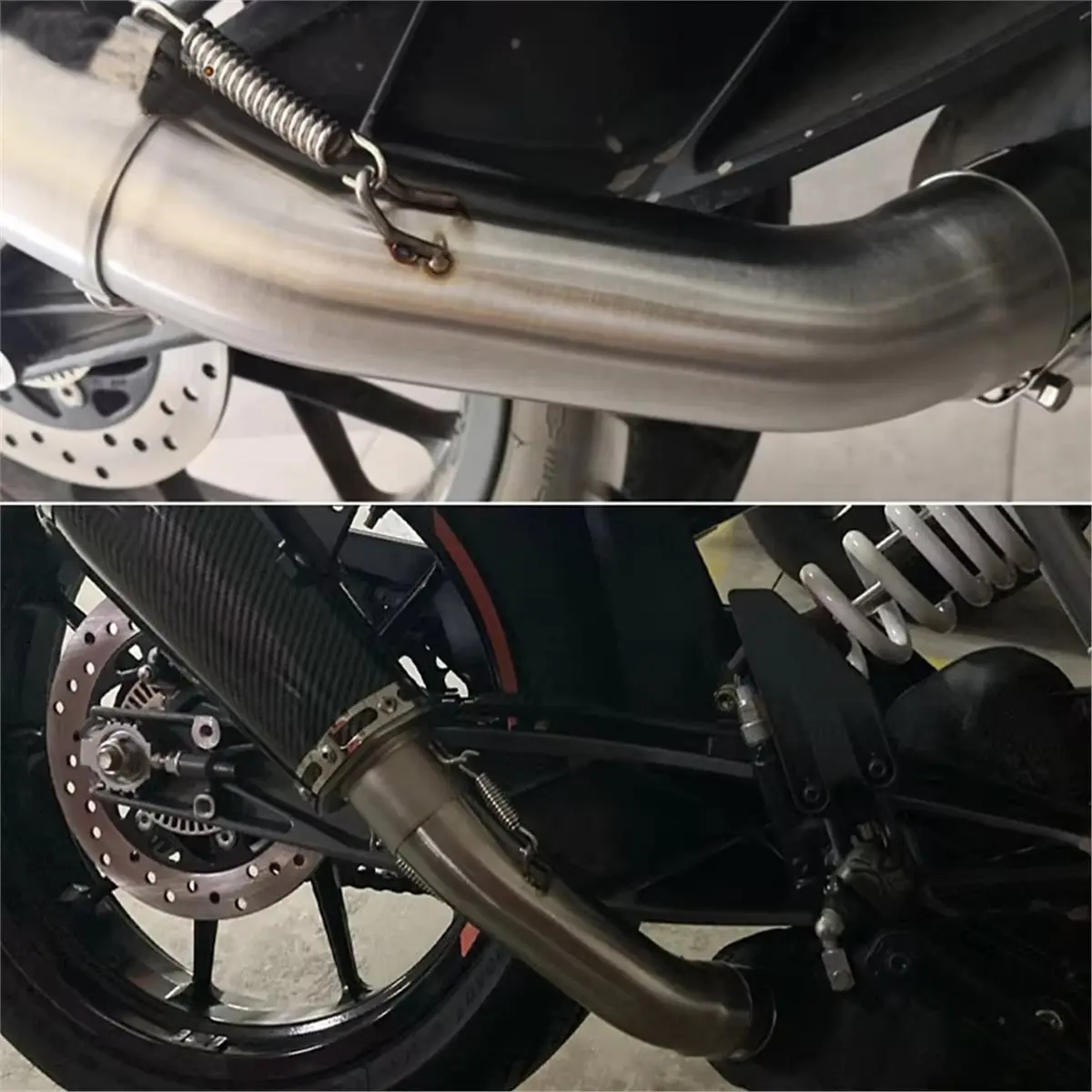 

[ABAB] Для DUKE 125 250 390 Adventure RC390 2020-2023 выхлопная система мотоцикла модифицированный глушитель Moto 51 мм средняя труба