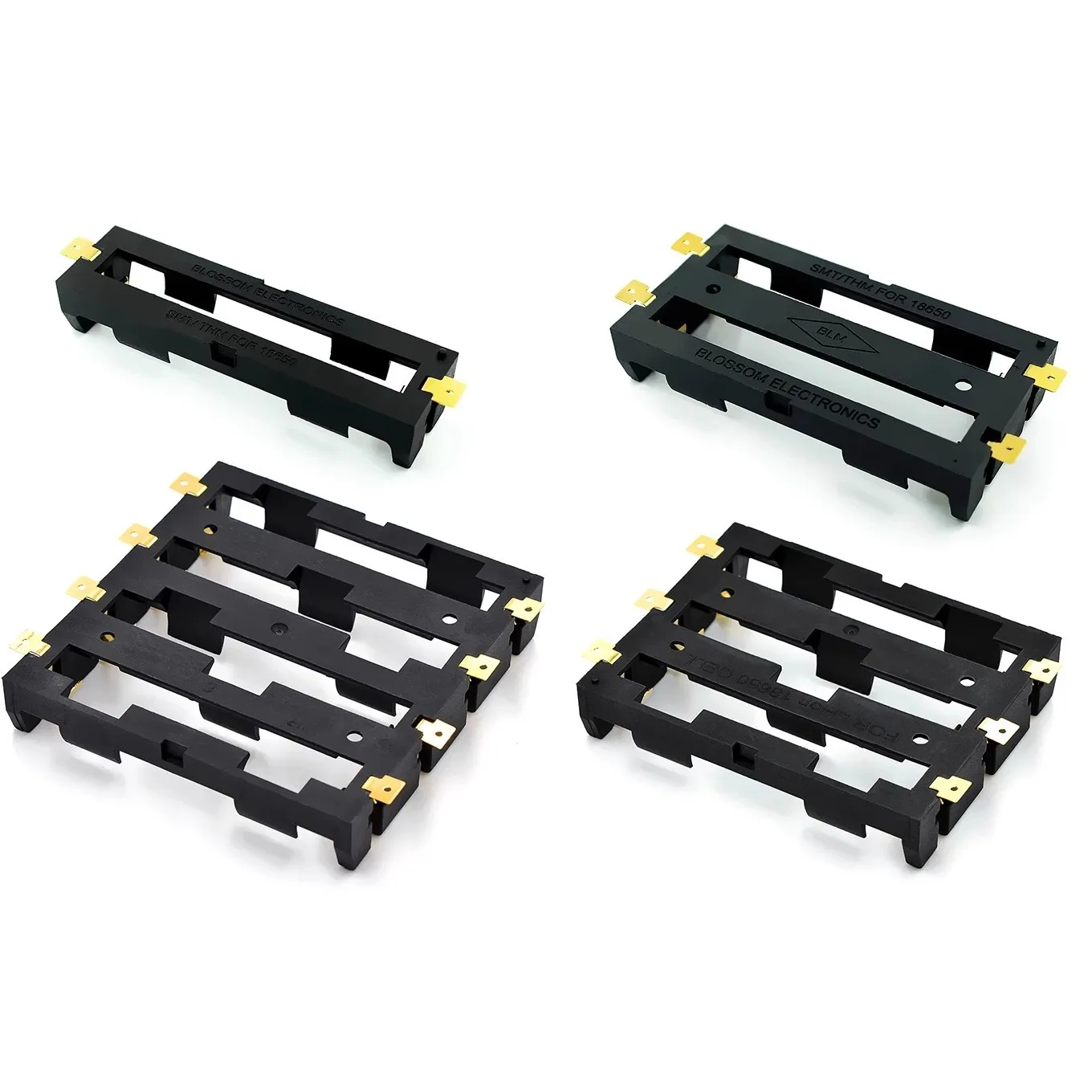 18650 SMT Battery Holder 18650 SMD Battery Box Storage Case Container Power Bank With Bronze Pins Rechargeable SMT 1x2x3x4x