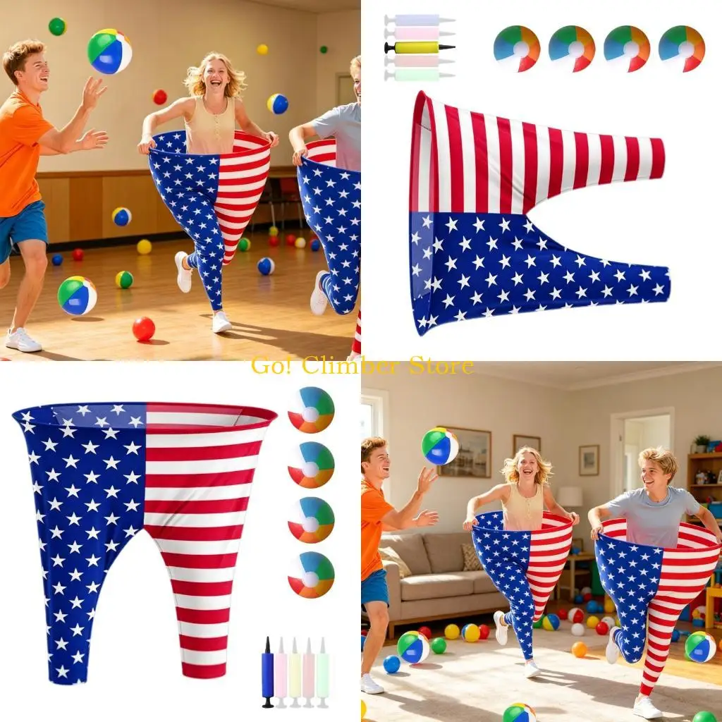 Q84C Adults Granny Pants Yard Game Garden Backyard Oversized Pants Outdoor Party Funny Parent-Child Pitching Family Reunions