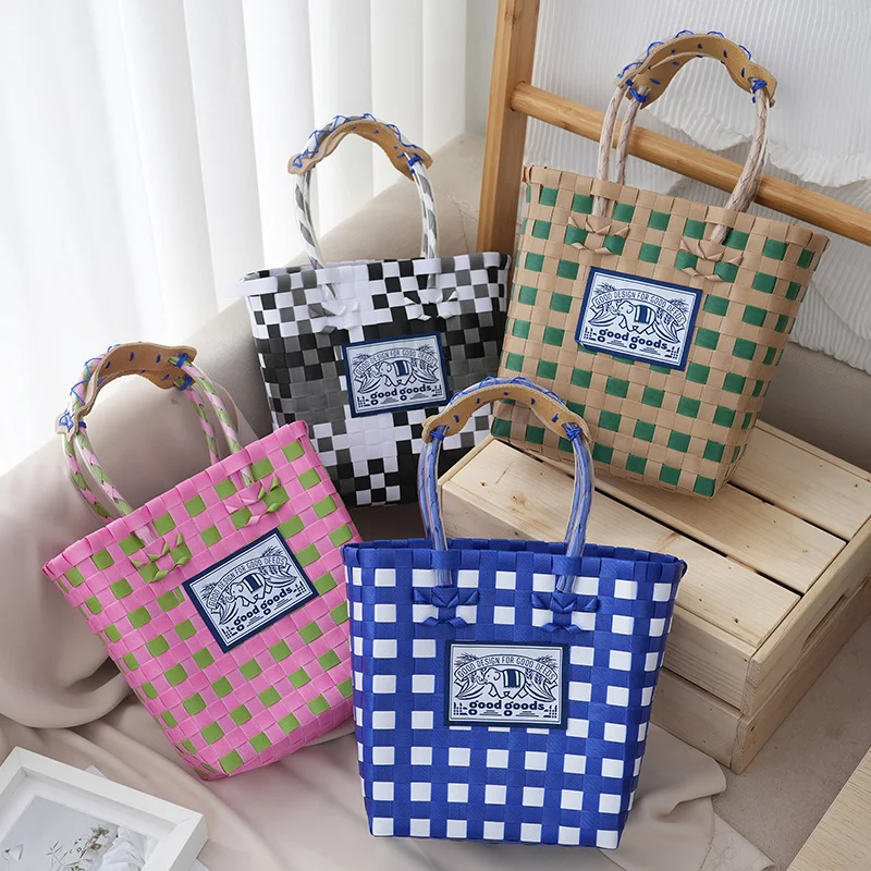 

Ручная приморская сумка-корзина, весенняя прогулочная сумка, лето 2024, новинка Sle l, экологически чистая модная женская сумка из волокна